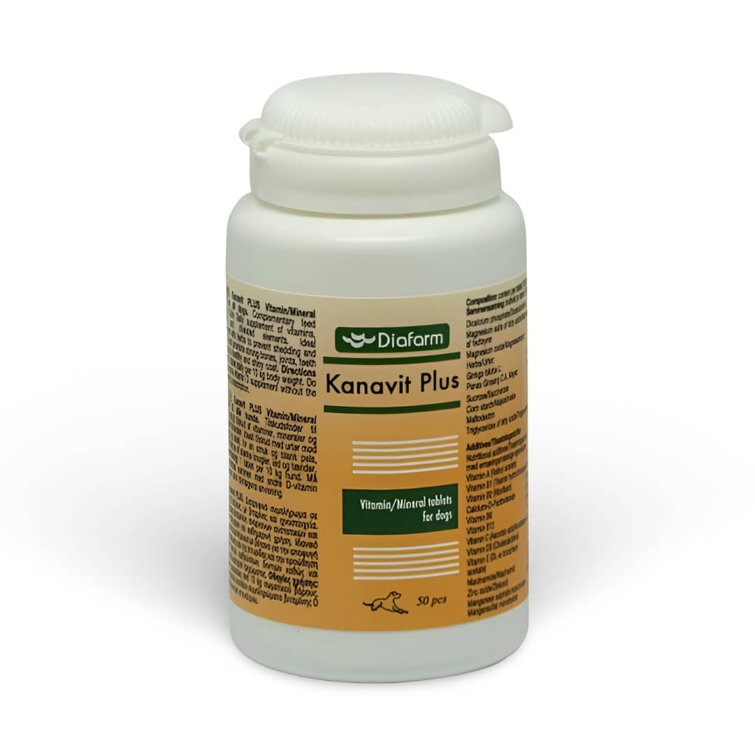 DIAFARM KANAVIT PLUS papildbarība suņiem Vitamīni, minerālvielas, helāti N50